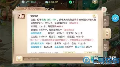 大話手游郭氏積分