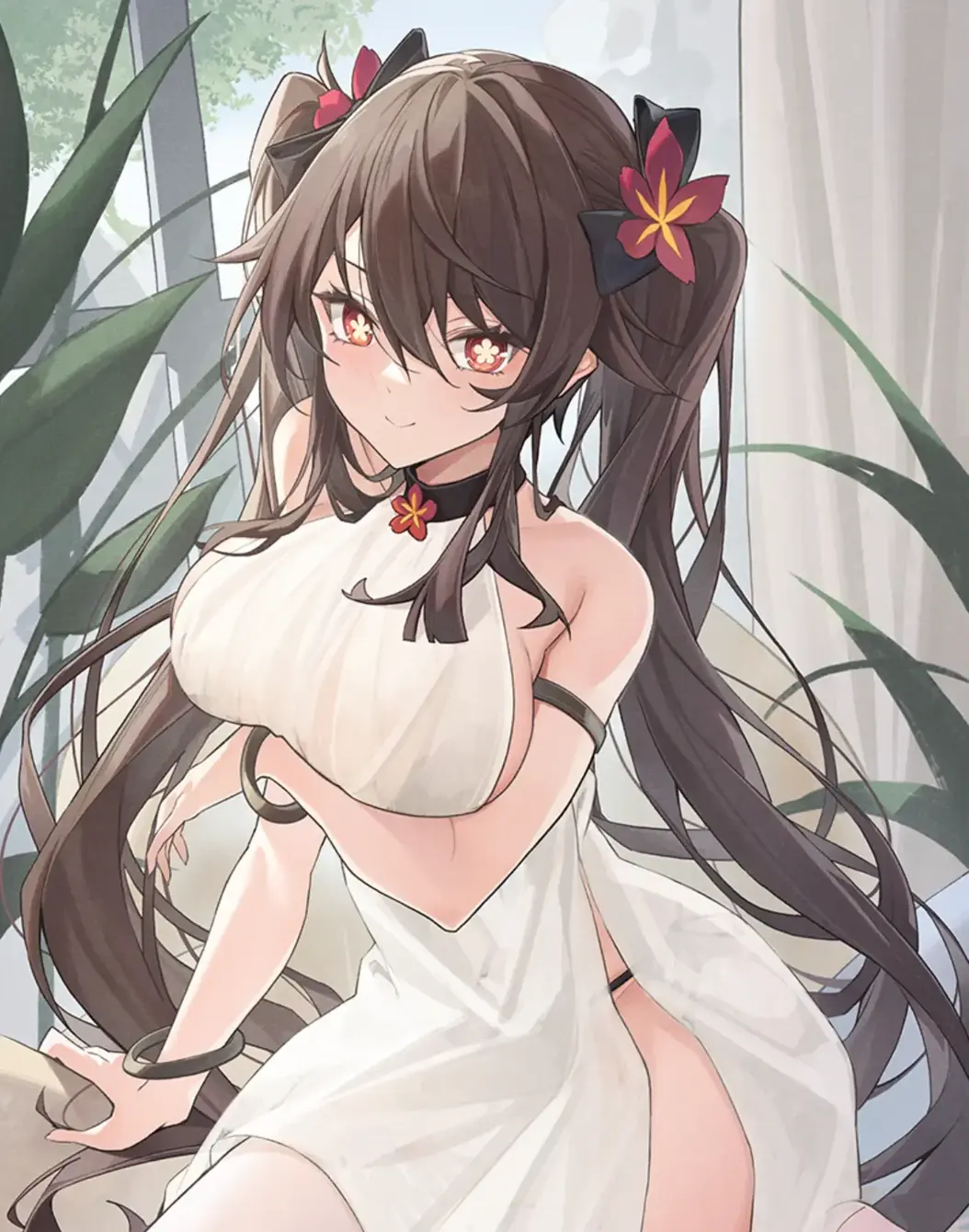 胡桃失去尊嚴(yán)的漫畫圖片沒有東西擋住-原神胡桃紅繩圖片啥梗