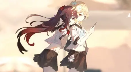 原神胡桃撲倒旅行者的小秘密圖片