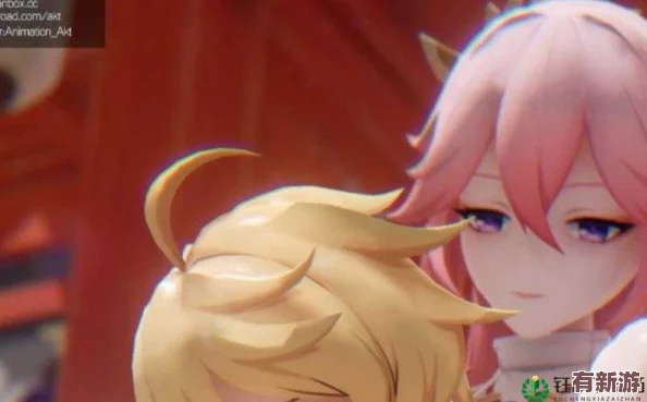 旅行者和派蒙在雪地見到八重神子