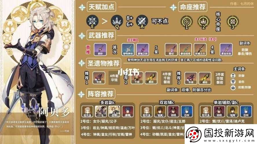 原神阿貝多培養(yǎng)建議：全方位解析新手進(jìn)階必備
